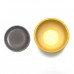 Горшок для цветов керамический с поддоном бутон муар желтый N2 d14см