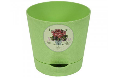 Горшок для цветов пластиковый с поддоном «Le parterre» 2,8л (зеленый)