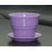 Горшок для цветов керамический с поддоном Колибри Глянец сирен.10,5см ГЛ805/1               