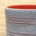 Горшок для цветов керамический с поддоном бук лофт серо-красный N3 d18см