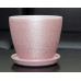 Горшки для цветов керамические в комплекте «Кассандра металлик» из 4-х шт (розовый)
