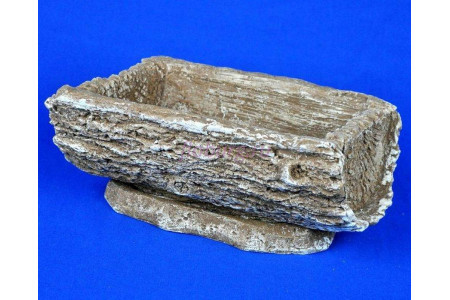 Горшок для цветов керамический с поддоном Камень Полено 1,25л темный песчаник (KM-13-2)