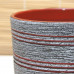 Горшок для цветов керамический с поддоном бук лофт серо-красный N2 d15см