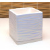 Горшок для цветов керамический с поддоном для цветов Волна-бел кубик 12*12/h13см NK14/1