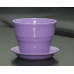 Горшок для цветов керамический с поддоном Колибри Глянец сирен.10,5см ГЛ805/1               